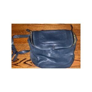 NWOT OrYany leather crossbody bag purse blue